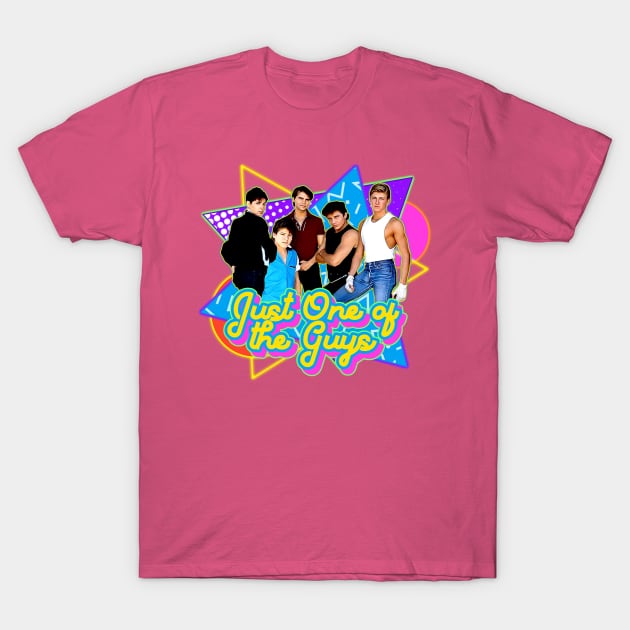 Just One of the Guys Retro 80s Movies T-Shirt by darklordpug